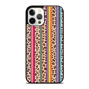 Leopard Spot Rainbow Serape Stripe Art Print Pattern Big Cat iPhone Case